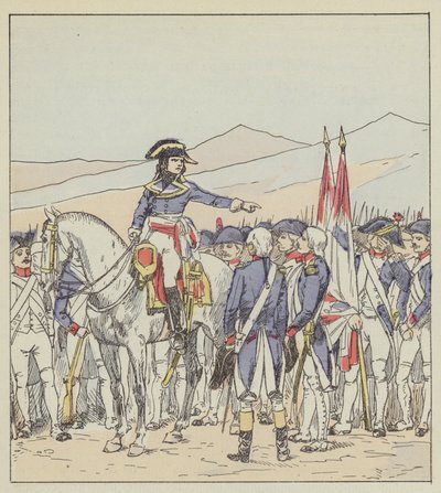 Bonaparte tadelt das 85. und das 39. der Division Vaubois auf dem Plateau von Rivoli von after Louis Charles Bombled