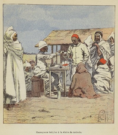 Kabylische Begleiter beim Arztbesuch von after Louis Charles Bombled