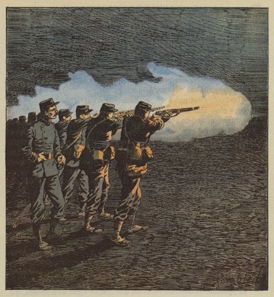 Handstreich von Hauptmann Chabrillat in Santilly von after Louis Charles Bombled