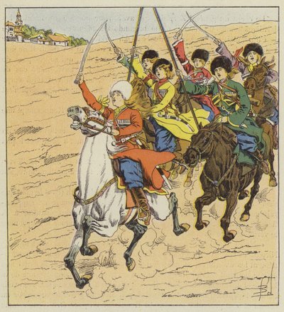 Freiwillige Kosakinnen von after Louis Charles Bombled