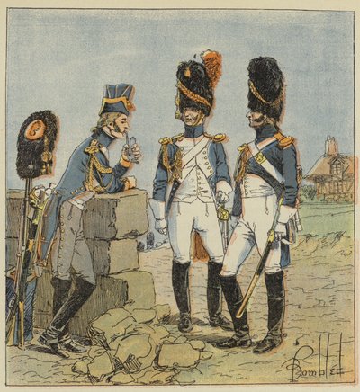 Kaiserliche Garde, Grenadiere, Kleine Uniform, Große Uniform, Felduniform von after Louis Charles Bombled