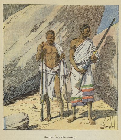 Madagassische Krieger, Baras von after Louis Charles Bombled