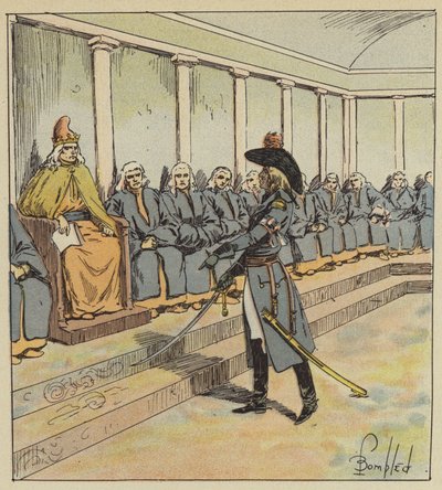 Junot bedroht den Senat von Venedig von after Louis Charles Bombled