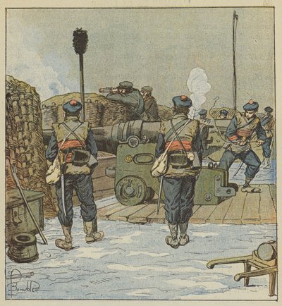 Die Marinebatterie von Chevilly von after Louis Charles Bombled