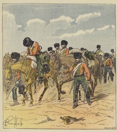 Die Armee überquerte diesen Raum mit Mühe von after Louis Charles Bombled