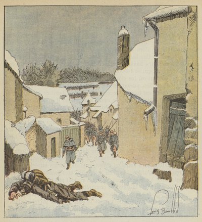 Das 59. Marschregiment und die Mobiles von Indre-et-Loire erobern Baulle vom Feind zurück von after Louis Charles Bombled