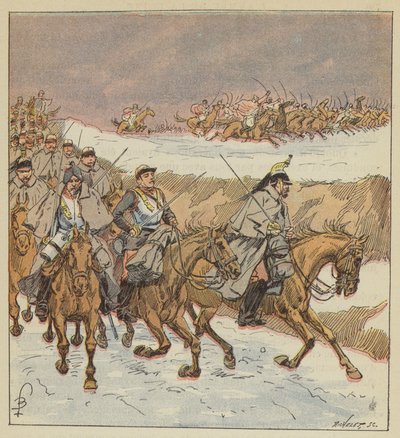 Die Araber von Oberst Goursaud befreien durch einen brillanten Angriff das 3. Kürassierregiment von after Louis Charles Bombled