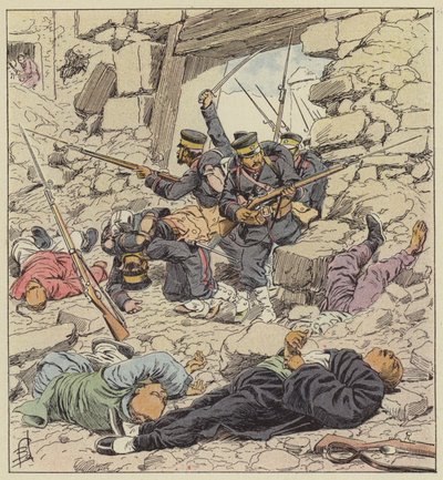 Die Japaner dringen in Peking ein von after Louis Charles Bombled