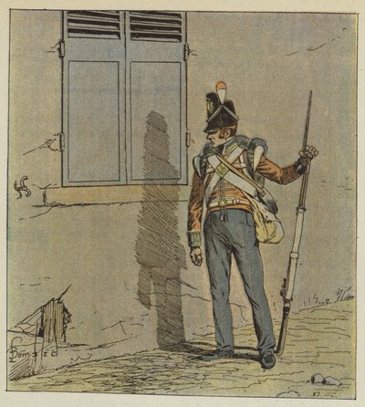 Die Wachen werden nachts in der Nähe des Hauses postiert von after Louis Charles Bombled