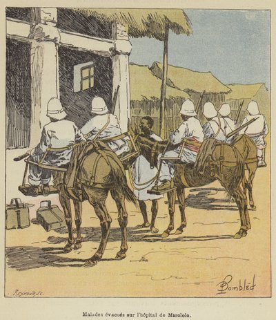 Kranke evakuiert ins Krankenhaus von Marololo von after Louis Charles Bombled