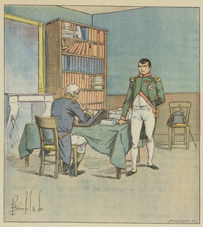 Napoleon diktiert den Ägyptenfeldzug von after Louis Charles Bombled