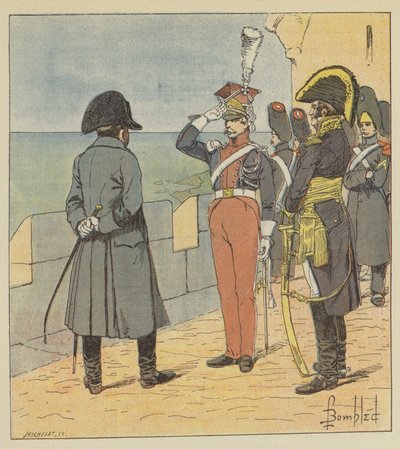Napoleon empfängt Pioutowski auf der Insel Elba von after Louis Charles Bombled