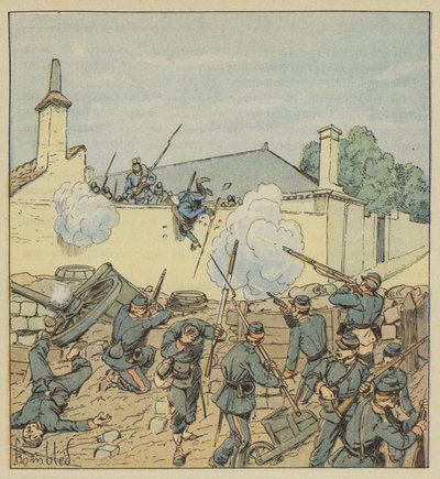 Überraschung der Barrikade in der Rue Galante von after Louis Charles Bombled