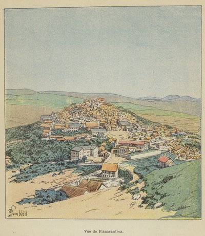 Ansicht von Fianarantsoa von after Louis Charles Bombled