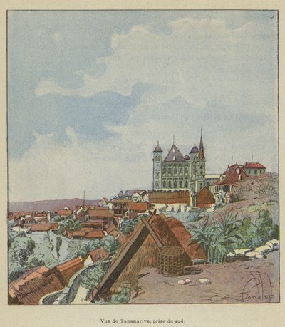 Ansicht von Tananarive, vom Süden aus gesehen von after Louis Charles Bombled