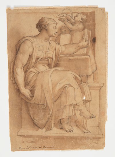 Erythräische Sibylle von der Decke der Sixtinischen Kapelle, nach Michelangelo von after Michelangelo Buonarroti