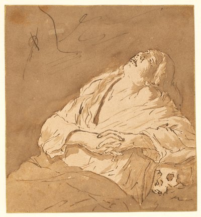 Die heilige Maria Magdalena in Ekstase von after Michelangelo Merisi da Caravaggio