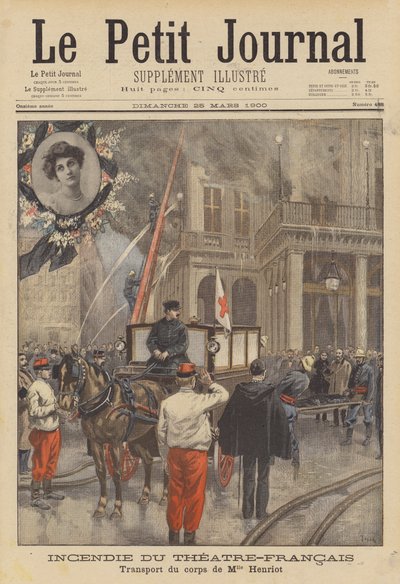 Brand im Théâtre-Français von after Oswaldo Tofani