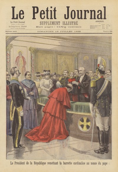 Präsident Faure von Frankreich setzt dem päpstlichen Nuntius das Kardinalshut auf von after Oswaldo Tofani