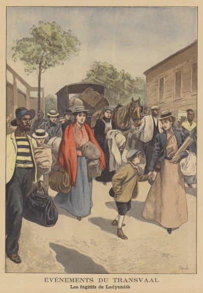 Flüchtlinge aus der Belagerung von Ladysmith von after Oswaldo Tofani