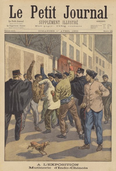 Zwischenfall zwischen indochinesischen Arbeitern auf der Weltausstellung 1900, Paris von after Oswaldo Tofani