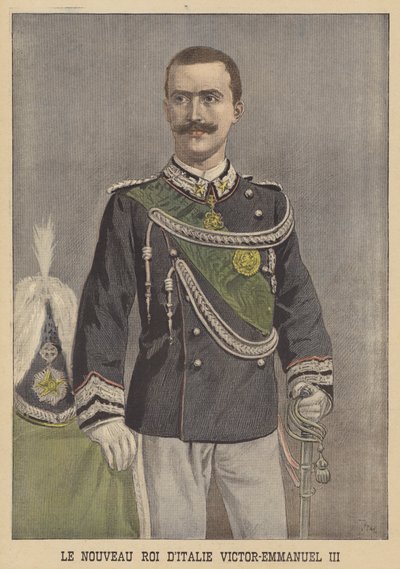 Viktor Emanuel III., der neue König von Italien von after Oswaldo Tofani