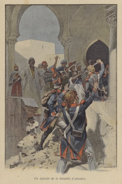 Eine Episode während der Schlacht von Abukir, Ägypten, 1799 von after Paris