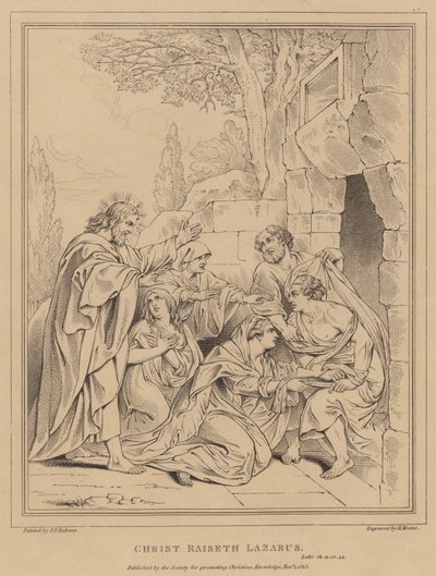 Christus erweckt Lazarus, Lukas von after Peter Paul Rubens