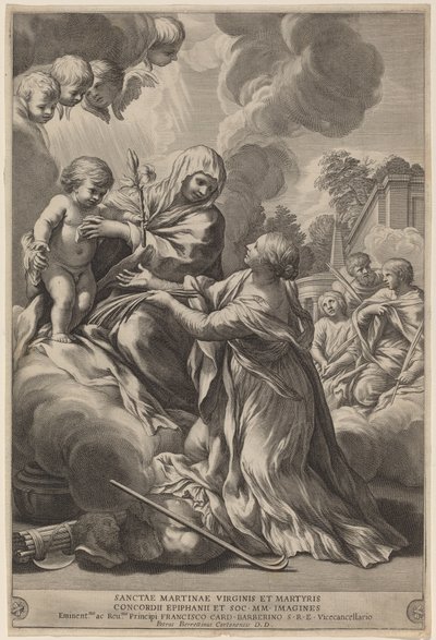 Jungfrau und Kind mit Märtyrern von after Pietro da Cortona