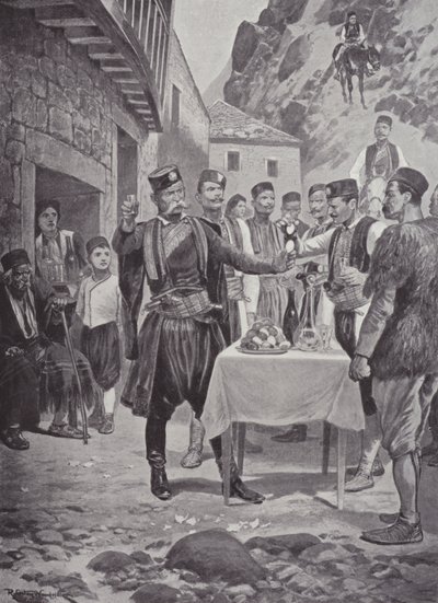 Ein montenegrinischer Osterbrauch von after Richard Caton II Woodville