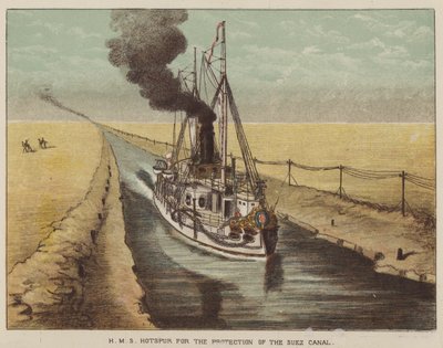 HMS Hotspur zum Schutz des Suezkanals von after Richard Simkin