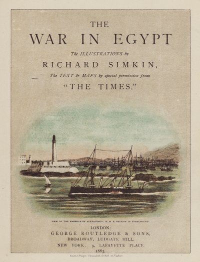 Titelblatt-Illustration für Der Krieg in Ägypten von after Richard Simkin