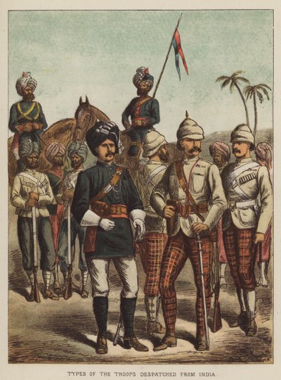 Typen der aus Indien entsandten Truppen von after Richard Simkin