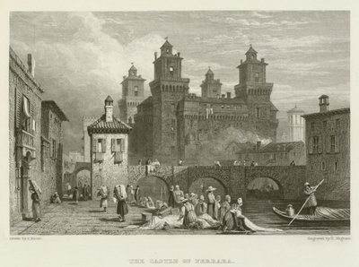 Das Schloss von Ferrara von Samuel (after) Prout