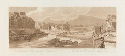 Ansicht der Stadt mit dem Louvre. 1802; Platte 3 aus Ansichten in Paris, dem Emanuel-Band von after Thomas Girtin