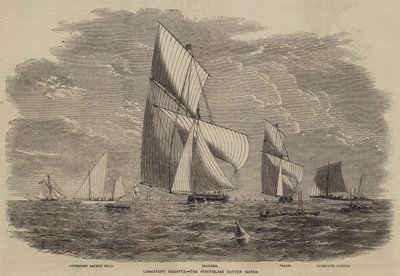Lowestoft-Regatta, das Rennen der Erstklass-Kutter von after Thomas Harrington Wilson