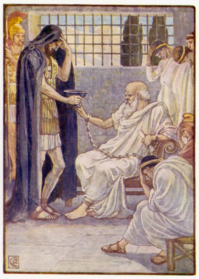 Er trank den Inhalt, als wäre es ein Schluck Wein von after Walter Crane