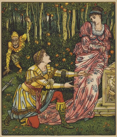Der König lässt das Schwert fallen von after Walter Crane