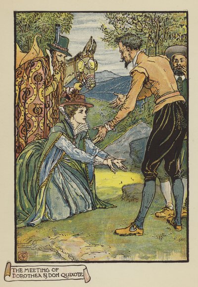 Das Treffen von Dorothea und Don Quixote von after Walter Crane