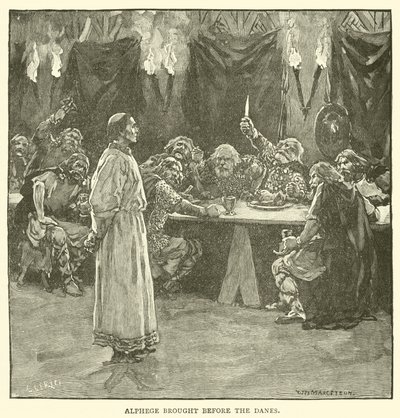 Alphege vor die Dänen gebracht von after William Henry Margetson