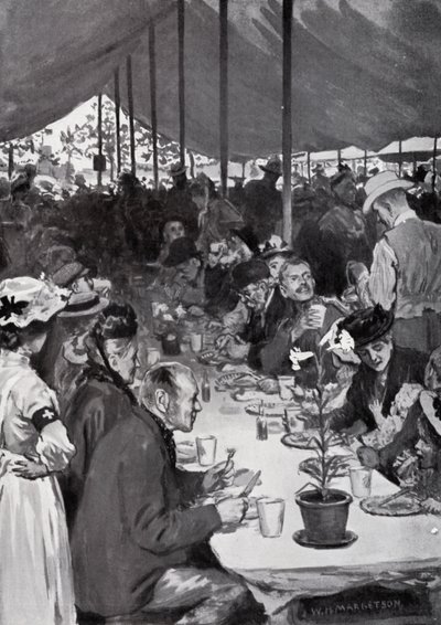 Das Abendessen des Königs in Fulham von after William Henry Margetson
