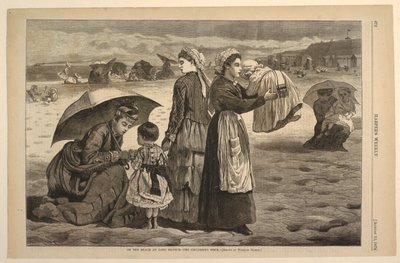 Am Strand von Long Branch – Die Kinderstunde von after Winslow Homer