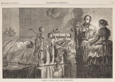 Weihnachtsmann und seine Geschenke von after Winslow Homer