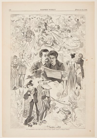 Valentinstag – Die alte Geschichte in allen Ländern von after Winslow Homer