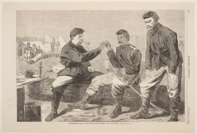 Erntedankfest in der Armee – Nach dem Abendessen: Der Wunschknochen von after Winslow Homer