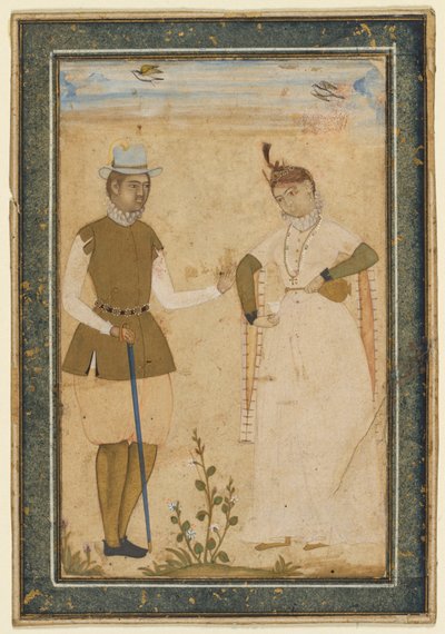 Ein europäisches Paar von attributed to Ali Riza, the "Bodleian Painter"