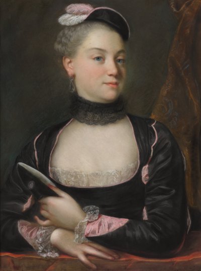 Porträt einer französischen Schauspielerin von attributed to Jacques Charles Allais
