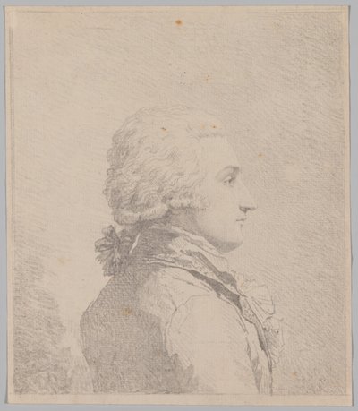 Profilporträt eines Mannes von attributed to Louis Rolland Trinquesse