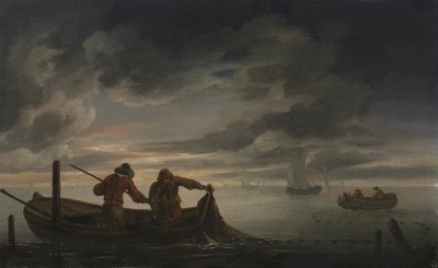 Eine Mündungsszene mit Fischern von attributed to Rafel Govertsz. Camphuysen