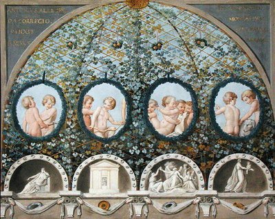 Entwurf für ein Deckenfresko, veröffentlicht ca. 1780 von c.1489 1534 after Correggio